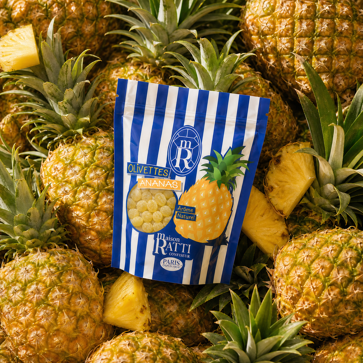 Maison Ratti Olivette Pineapple, with its ingredients