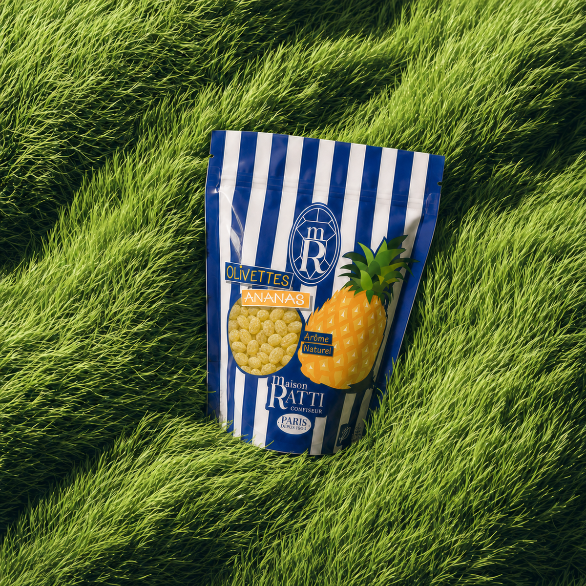 Maison Ratti Olivette Pineapple, styled, top-down view