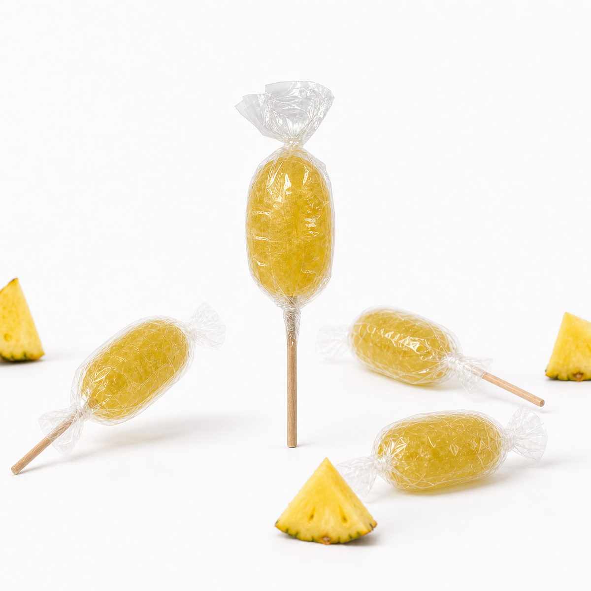 Maison Ratti Pineapple Lollipop, held in the hands