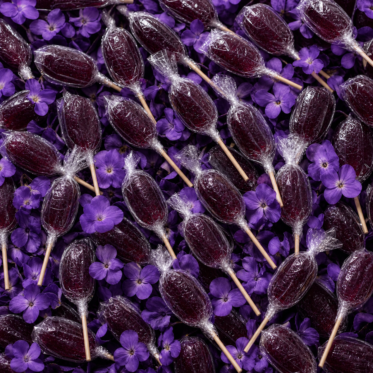 Maison Ratti Violet Lollipop, with its ingredients