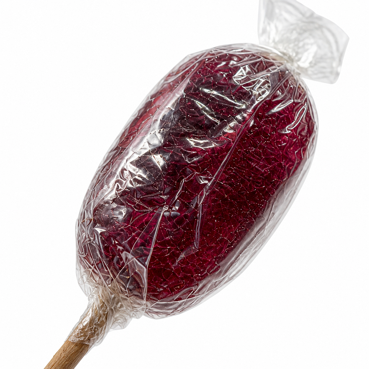 Maison Ratti Violet Lollipop, close-up of the pouch window